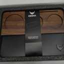 58mm Espresso Tamping Mat Walnut and Leather – Coffee Mat Organizer for Espresso Machine, Barista Tool Storage