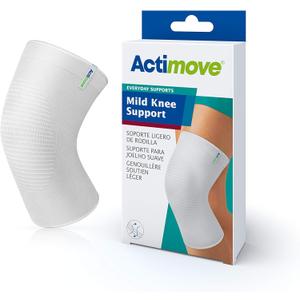 Actimove Everyday Supports Mild Knee Support - Mild Support, Lightweight, Easy to Apply for Slightly Swollen and Aching Knees  White, Medium