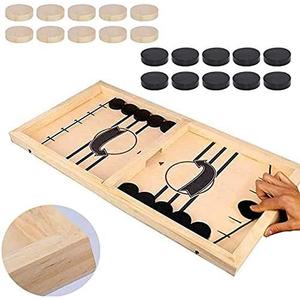 Fast Sling Puck Game Paced,Tinfence Table Desktop Battle,Winner Board Games Toys for Adults Parent-Child Interactive Chess Game (22.7 x 12.5 in)
