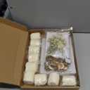 Fuyoooo 100 Set Wedding Invitations Wraps Set Pre Folded Vellum Jackets for 5 x 7 Invitations Self Adhesive Gold Wax Seal Stickers Dried Baby's Breath Flowers Chiffon Silk Ribbon for Craft DIY