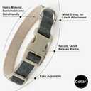 Plutus Pet Cotton Hemp Dog Collar and Leash Set, Adjustable Collar for Small, Medium, and Large Dogs, Heavy Duty and Soft on Skin, Gray, XS