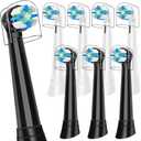 IO Replacement Heads Compatible with Oral b iO 2/3/4/5/6/7/8/9/10 Series Electric Toothbrush, 8 PCS Brush Heads Compatible with Oral B IO for Teeth Cleaning (Black/White) (Multi-colored)