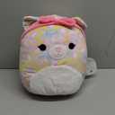 Squishmallows Original 12-Inch Michaela Rainbow Leopard with Pink Bandana - Official Jazwares Plush
