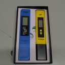 VIVOSUN Digital pH and TDS Meter Kits, 0.01pH High Accuracy Pen Type pH Meter  2% Readout Accuracy 3-in-1 TDS EC Temperature Meter for Hydroponics, Pool and Aquarium, Yellow Blue, UL Certified