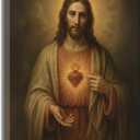 Sacred Heart of Jesus Wall Art Christian Jesus Divine Mercy Portrait Picture Painting Wall Decor Poster Print Artwork for Bedroom Office Living Room Home Decoration