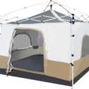 REDCAMP Canopy Camping Tent for Pop Up Canopy Tent, Inner Tent Converts Straight Leg 10'x10' or 10'x20' Canopy into Camping Tent, Fits 4-6 Person(Frame/Shelter NOT Included) (Khaki)