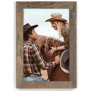 Rustic Picture Frame 11x17, 100% Reclaimed Wood Frame with Tempered Glass, Farmhouse Style Photo Frame 11''x17'' Distressed & Vintage Looking Wall Decor Gallery Frame Set Mounting or Table Display