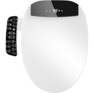 LOUPUSUO Electric Heated Bidet Toilet Seat with Warm Water Wash