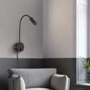 Agese Reading Lamp Wall Sconces Light LED 3W Warm White 3000K Plug for Reading Books (Black 2pcs 3000K Cord)