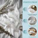 2pcs White Bird Ornaments - 9 Inch Clip-on Fake Doves for Christmas Tree - Artificial Feathered Bird Decor for Wedding & Memorial Home Figures