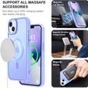 Thomo Strong Magnetic for iPhone 13 Case & iPhone 14 Case [Compatible with Magsafe] Translucent Matte Slim Shockproof Women Girl Anti-Fingerprint Protective Case for iPhone 14/13 6.1", Light Purple