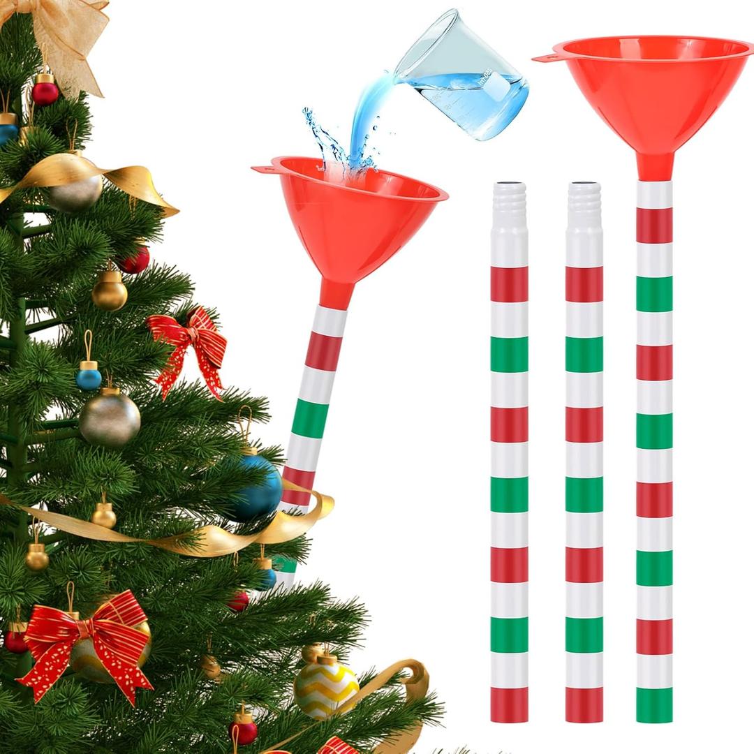 45 Inch Christmas Tree Watering Funnel with Iron Tubes, Adjustable Christmas Tree Watering System Xmas Plant Watering Tool for Real Christmas Trees
