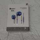 Headphones Wired, In-Ear Wired Earphones Earbuds, Half in Ear Headphones 3.5mm Jack, Wired Headphones with Microphone and Volume Control for iPhone, Samsung, Android, iPad,MP3,Most 3.5mm Audio Devices (Blue)