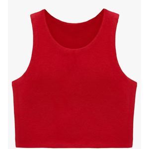 Lilax Girls' Double Lined Sleeveless Basic Crop Tank Top