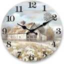 XFM Farmhouse Decorative Wall Clock Silent 20 Inch Rustic Barn