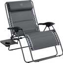 TIMBER RIDGE XXL Oversized Zero Gravity Chair, 33" Wide, 500 lb, Gray
Padded Recliner with Patented Lock, Adjustable Headrest & Retractable Tray with Cup Holder; Folds for Camping, Lawn & Patio