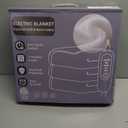 Heated Blanket Electric Blanket, Cozy Faux Rabbit Fur & Soft Flannel Warm Heater Throw Blanket with 5 Fast Heating Levels &10Hours Auto-Off Over-Heat Protection，50" x 60" (Grey)