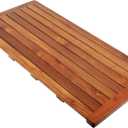 Utoplike Teak Bath Mat, Shower Mat Wood for Bathroom, (40"x18") Wooden Floor Mat Extra Large for Spa Home or Outdoor