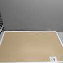 DAHAPYBOO Cork Board with Linen White,Bulletin Board 36"x24" Hanging Corkboards for Office Home School Message Board or Vision Board Decoration.