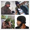 Durag for Men Silky Neck Drape Do rags Skull Wave Cap Breathable Headwraps Sun Protection Hat Biker Hip Hop Bonnet Headwear (Black+blue+deep Grey)