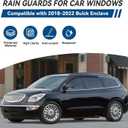 4pcs Front+Rear Smoke Tint Sun/Rain Guard Outside Mount Tape-On Vent Window Visors Compatible with 18-22 Enclave