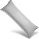Body Cooling Pillowcase Long Pillow Case Breathable Cool Silky Soft Rayon Derived from Bamboo Fabric, Hair and Skin Friendly, Light Gray, 1 Pack, 20x54IN