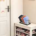 Hat Organizer for 20 Baseball Caps, Metal Tabletop Ball Cap Rack for Closet, 2 Pack Baseball Cap storage Stand for Men Dresser, Gift