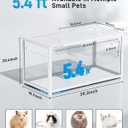 BUCATSTATE Hamster Cage 3.0: Metal Large Rat Cage Stackable with Top Access Easy Assemble 39.3L x 19.7W x 20.6H Inches Dwarf Syrian Hamster Tank for Gerbil Mouse (5.4 ft, White)