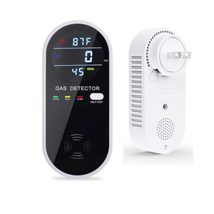 Natural Gas Detector, 3 in 1 Plug-in Propane Gas Detector(Gas, Temperature and Humidity Display), Combustible Gas Detector for Home & RV Gas Leak Detector for LNG, LPG, Methane