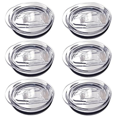 5 Pack 20 oz Skinny Tumbler Replacement Lids Plastic Splash Covers tops for 20 oz coffee cup lids Clear Cup Covers for 2.64 Inch Mouth Tumbler Cooler