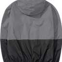 Men's Lightweight Windbreaker Jackets Outdoor Hooded Pocket Raincoat Jacket (Gray, M)