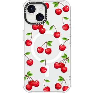 for iPhone 14 Case/iPhone 13 Case,Compatible with MagSafe,Cute Cherry Print Pattern,[MIL-Grade Drop Tested] Magnetic Shockproof Protective TPU Bumper Cases Cover for iPhone 14/13 Women Girls