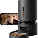 PETLIBRO Automatic Cat Feeder with Camera, 1080P HD Video with Night Vision, 5G WiFi Pet Feeder with 2-Way Audio, Low Food & Blockage Sensor, Motion & Sound Alerts for Cat & Dog Single Tray (Black)