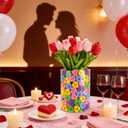 300 Pcs Valentine's Day Heart Vase Fillers 5 Colors Valentines Day Decorations Valentines Decor Conversation Hearts Vase Filler Set Foam Sponge Decor for Valentine Wedding Home Table(Colorful)
