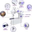 Sewing Machine for Beginners with Extension Table, Adjustable 2-Speed 2-Thread Mini Sewing Machine, Portable Electric Maquina de Coser with Foot Pedal, Perfect for DIY, Ideal Gift for Kids and Adults