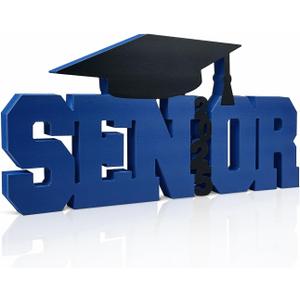 Blue Senior Sign Graduation Decorations Class of 2025 Plastic Photo Booth Props First Day of School Wood Cutout Sign Senior Graduation Party Decor Grad Party Supplies Blue Senior Sign Graduation Decorations Class of 2025 Plastic Photo Booth Props First Day of School Wood Cutout Sign Senior Graduation Party Decor Grad Party Supplies
