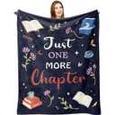 Book Lovers Gifts, Gifts for Book Lovers Readers, Books Club Bookish Bookworm Librarian Teacher Gift, Birthday Thanksgiving Christmas Books Gift for Women Men Girl Boy, Reading Blanket 50" X 60"