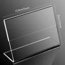 Tuanse 48 Pcs 5 x 3.5 Inch Acrylic Frame, Acrylic Sign Holder Clear Picture Holder Horizontal Display Photo Booth Frame with Slanted Back for Home Office Wedding Birthday