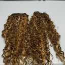 Ombre Deep Wave Bundles Human Hair T4/27# Brown to Honey Blonde Color Deep Curly Human Hair Bundles for Women Wet and Wavy Bundle (22 22 22 Inches)