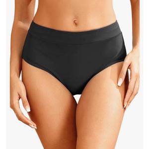 Tempt Me Women Mid Waist Bikini Bottoms - Full Coverage Bathing Suit Swim Bottom Swimsuit Swimwear XL