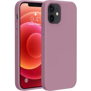 Miracase Compatible with iPhone 12 Case and iPhone 12 Pro Case, Liquid Silicone Gel Rubber Full Body Protection Shockproof Drop Protection Phone Case for iPhone 12/12 Pro 6.1 inch, Blackcurrant