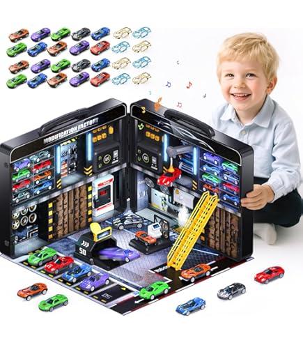 Maintain Car Modification Shop, Toy Car Set for Children, 20 Vehicles in Color 