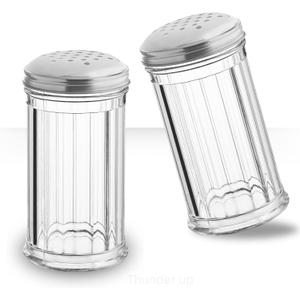 Thunder Up Parmesan Cheese Shaker 12 Oz, Plastic, for Pizza, Spice Shakers With Holes and Lids, Pepper Shaker (Pack of 2)