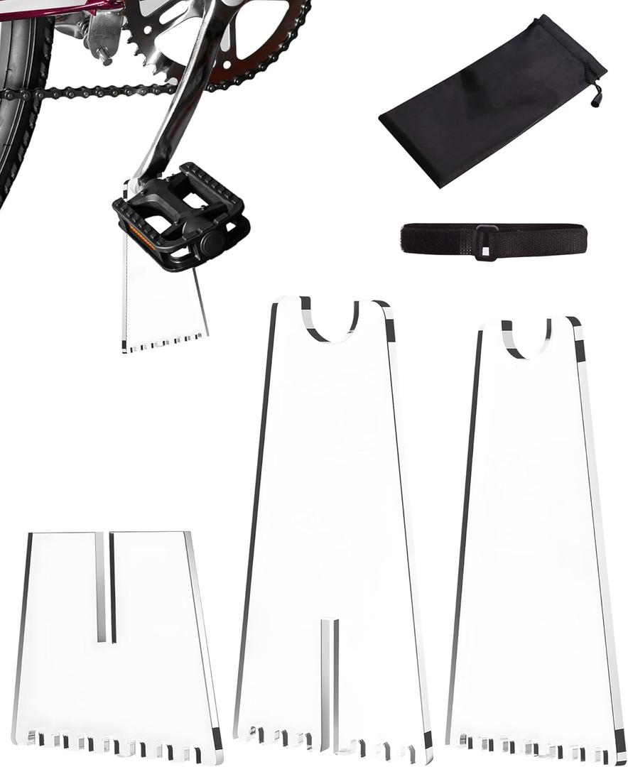TOPGO [2024 Upgraded] Acrylic Bicycle Foot Support Bracket for Outdoor Photography/Parking [Portable, Invisible, Non-Install] bike standfor Mountain & Road Bike - Transparent (5.5 inch)