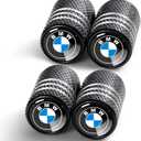 3 x 4 Pcs Black Metal Car Wheel Tire Valve Stem Cover,Auto Valve Stem Caps Suitable for BMW X1 X3 M3 M5 X1 X5 X6 Z4 3 5 7 Series Air caps Accessories Blac