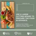 Paxlloonge Acacia Wood Cutting Board, Resin Kitchen Chopping Board with Wave Pattern for Cheese, Meat, Vegetable, Serving Board, 13 x 9 Inch (Blue Wave)
