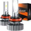 SEALIGHT H11/h8/h9 Bulbs, 5-Min Plug and Play, Quick Installation, Fanless Light No Noise, IP67 Non-Polarity, Powersports Accessory Lights, IP67 Waterproof, Pack of 2