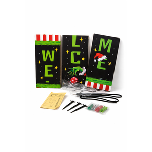 Christmas Welcome Grinch Door Hanger Decoration Welcome