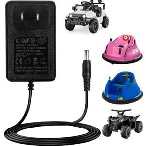 6V Charger for Ride On Toys, Bumper Cars & Electric Vehicles - Compatible with Flybar,Kidzone,Unicorn,Best Choice Products SUV,Huffy,Dynacraft,Kid Trax,Hello Kitty 6 Volt Charger for Kids Motorcycle