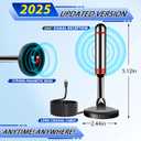 TV Antenna for Smart TV Indoor, 2024 Newest Antenna with Strong Magnetic Base, 360&Long Range Reception TV Antenna for Local Channels, Easy Setup Antenna for TV Without Cable (Black+Red)